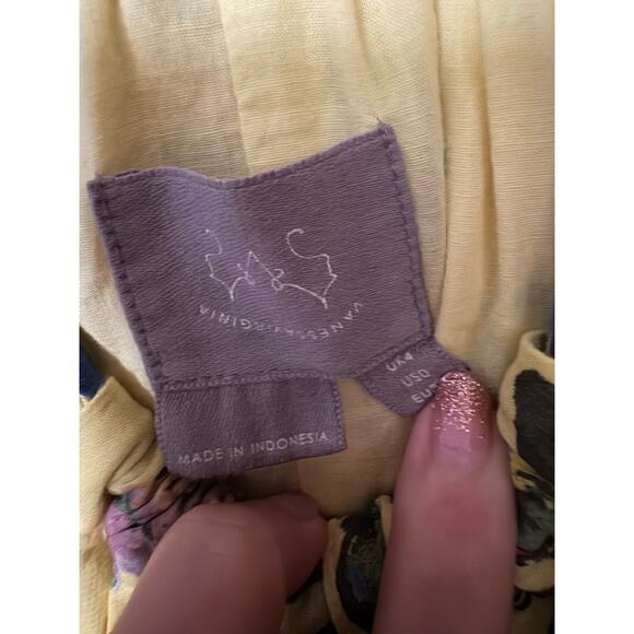 Anthropologie Vanessa Virginia “Painterly” Keyhole Floral Dress - Picture 6 of 6